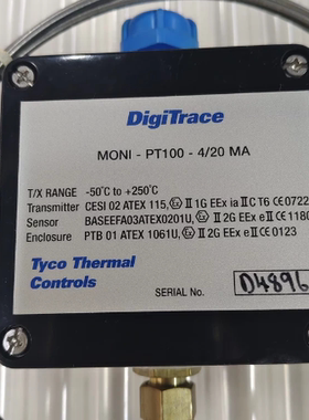 TYCO DigiTrace  MONI-PT100-4/20MA  温度传感器
