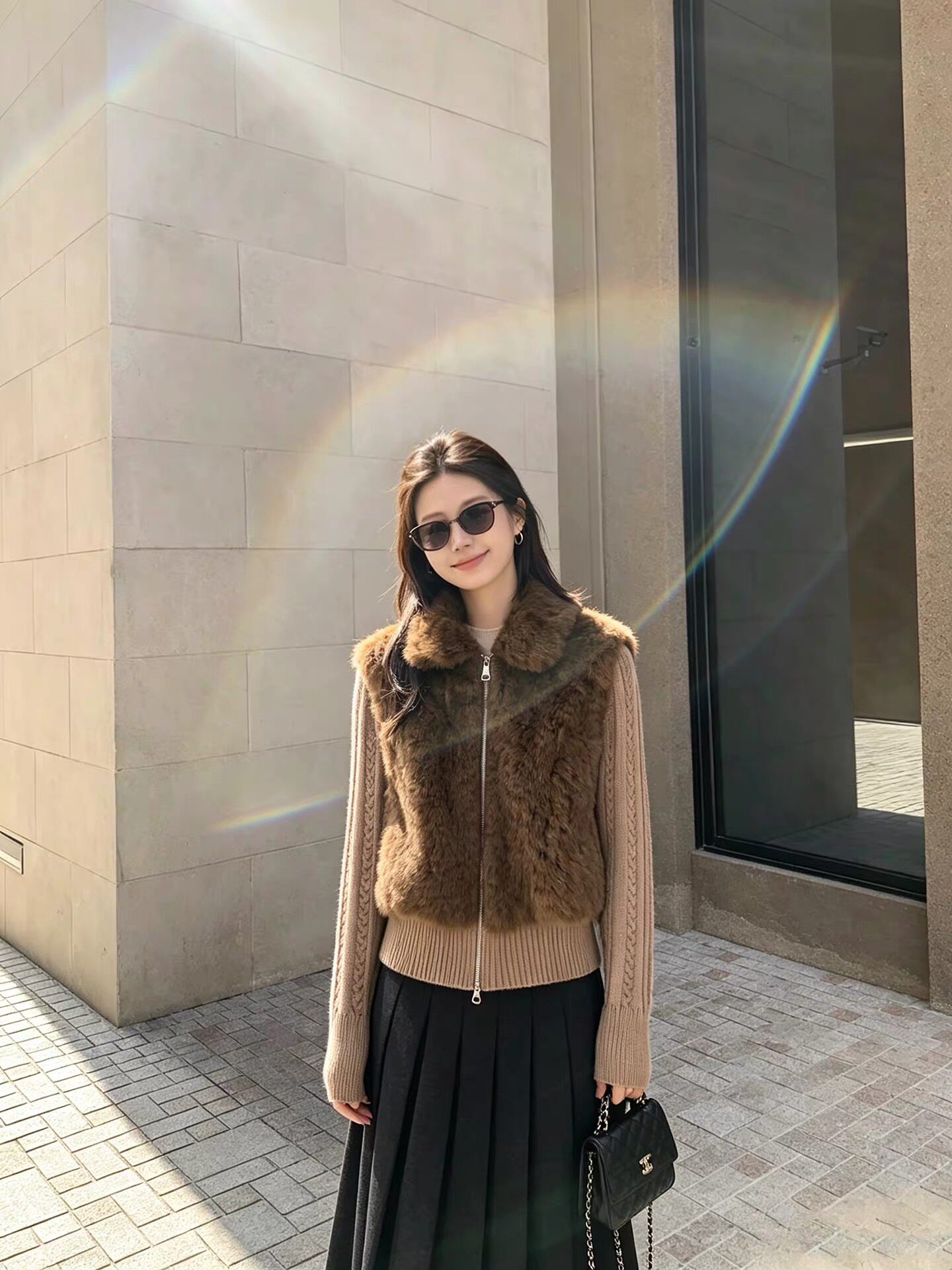2026新款进口100%兔毛一体皮草外套女短款针织外套女