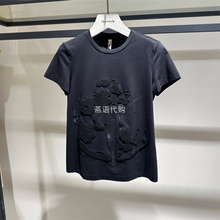 ZCY朱崇恽正品春夏新款女装潮流印花百搭圆领短袖T恤上衣专柜1980