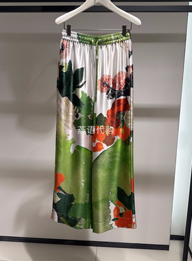 朱崇恽ZCY正品夏新款女装休闲宽松桑蚕丝阔腿裤专柜4480