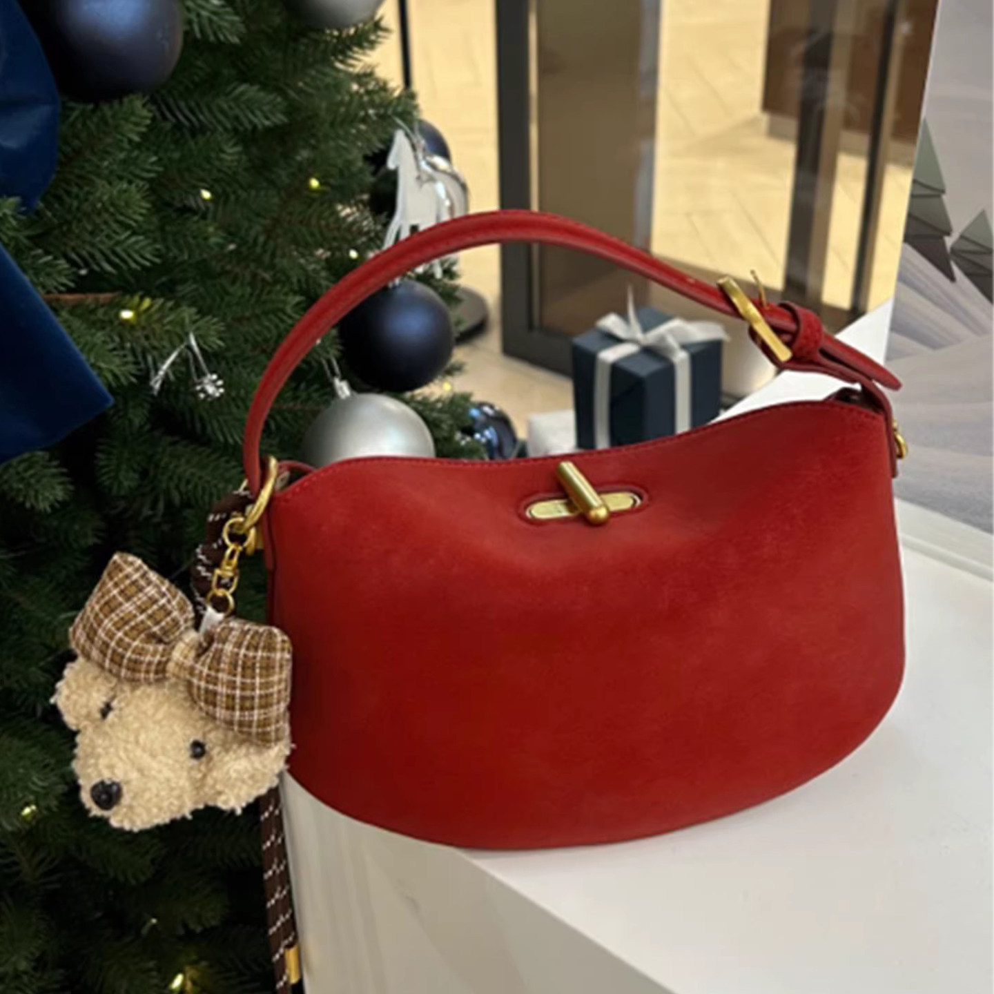 红色小方包女2026新款质感精致饺子包高级感通勤手提包迷你斜挎包,箱包皮具/热销女包/男包,小方包,淘宝优惠券,粉丝福利购,淘宝优惠卷