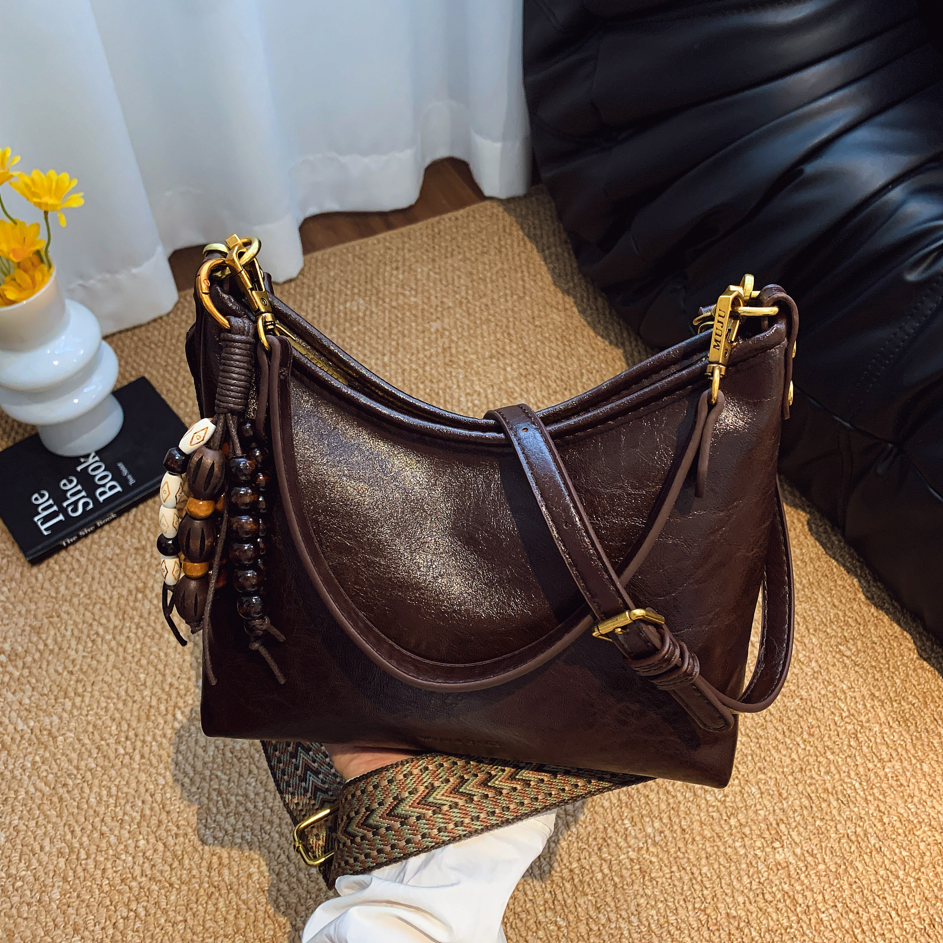 美式复古小包包女新款时尚百搭托特小方包高级感单肩斜挎包腋下包,箱包皮具/热销女包/男包,托特包,淘宝优惠券,粉丝福利购,淘宝优惠卷