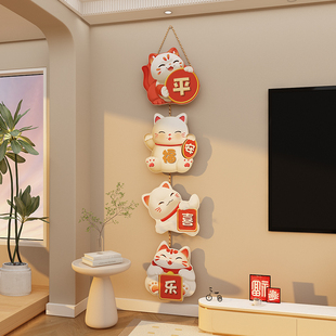 电视机背景装饰画挂件客厅大白墙两侧改造平安喜乐2025新年适合的