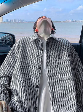 美式痞帅重磅上衣潮牌青少年宽松