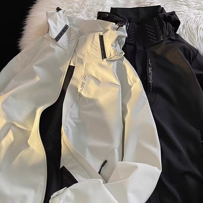 冲锋衣外套男女春秋薄款风衣夹克