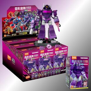 布鲁可变形金刚群星版第4弹破碎时空积木人震荡波男孩盲盒玩具
