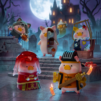 TOYZEROPLUS罐头猪LULU惊喜满罐3系列手办公仔盲盒万圣节摆件礼物