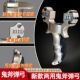 新款 户外竞技弹弓 鬼斧弹弓铝合金两用弹弓扁皮单卡双卡两用加强版