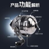 新款 金属不锈钢弹弓顺滑封闭手腕渔轮 白鲨30鱼轮正品