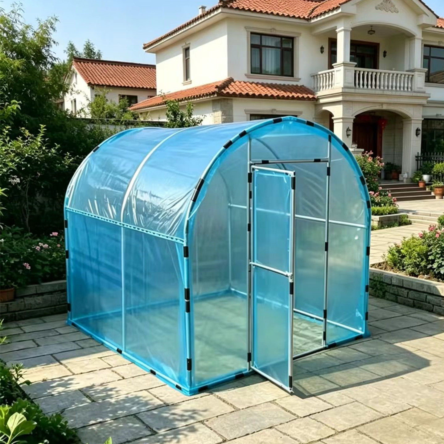 多肉植物保温棚家用园艺暖房花棚庭院花卉暖棚阳光房温室大棚骨架