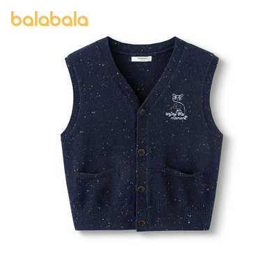 巴拉巴拉背心女童套头针织衫甜美