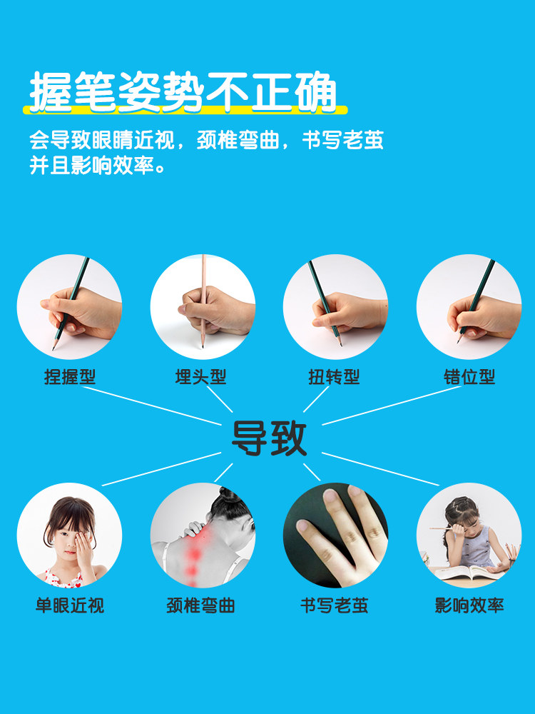 DELI ZHENGZI DONGDONG 연필 초급 유치원 서예 용 초대형 두꺼운 삼각형 제어 펜 ??특수 로그 무독성 초등 학생 1 학년 대형 클래스 어린이 학습 및 훈련 펜 2B|4B|6B