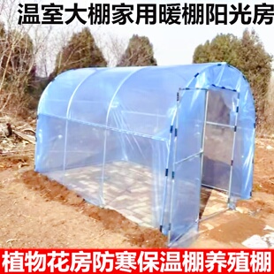 暖棚阳光房养殖棚植物花卉防寒保温棚养鸡棚农村家用温室大棚支架