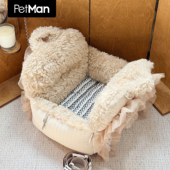 PetMan元 气熊熊车载自制便捷防撞坐车宠物垫可拆洗安全副驾厚实窝