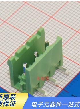 接线端子 绿色 2EDG-5.08-3P 弯针+母座 5.08MM间距 3针 3脚 弯脚