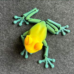 饰品男孩创意小摆件 3D打印青蛙关节可活动模型鱼缸造景装
