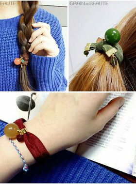 韩国进口Aznavour AZ正品  韩式糖果色球球 皮筋手绳 发圈发饰