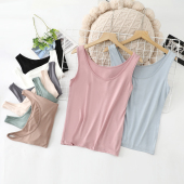 简约学生百搭无袖 多色打底衫 上衣T恤 春夏季 莫代尔凉感背心女大码