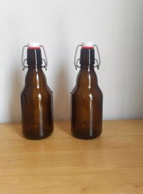成箱出售新款330毫升卡扣棕色玻璃瓶啤酒瓶.空瓶汽水瓶饮料瓶红酒