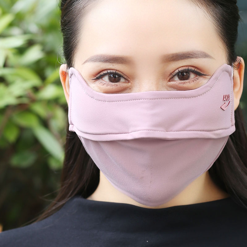 秋冬季女士口罩加大开口透气冬天保暖防寒大脸可爱护下巴女性成人