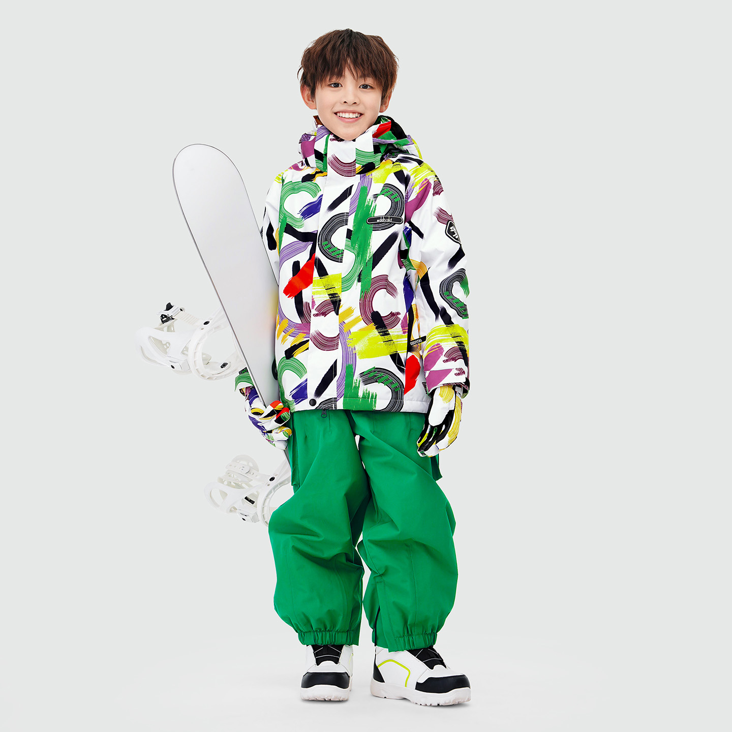 oddivski男童滑雪服分体宽松套装全压胶防水防风滑雪衣滑雪裤套装
