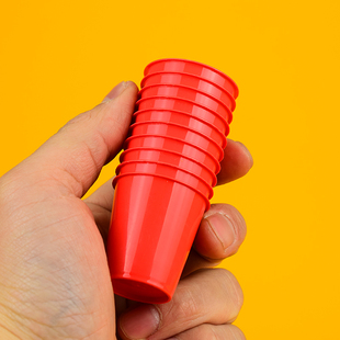 一次性红色环保塑料小酒杯20ml小号婚庆白酒杯敬酒杯品尝杯餐饮具