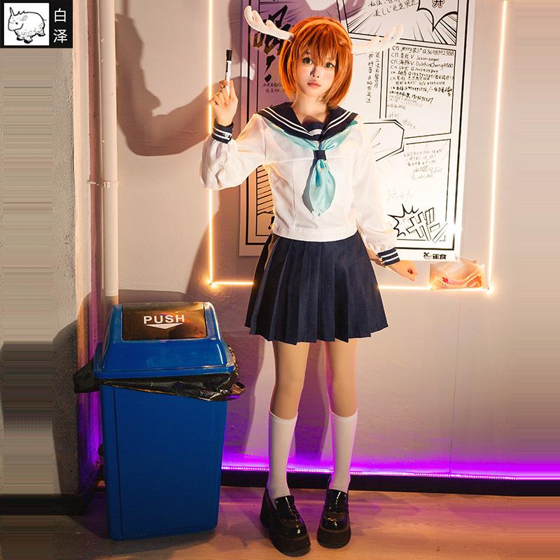白泽动漫鹿乃子乃子乃子虎视眈眈cosplay服装女装学校园风格制服