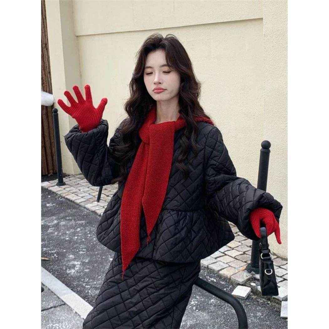 韩系棉服套装女秋冬新款