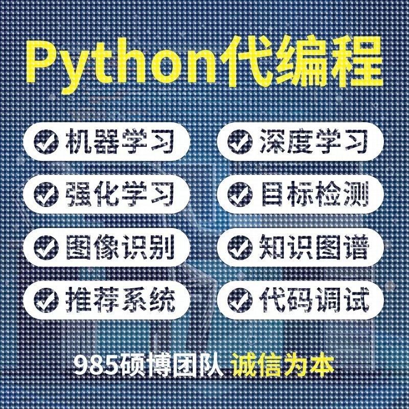 Python编程图像处理深度学习机器学习自然语言AI算法web网站开发