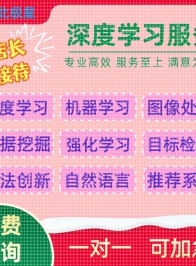 Python深度学习接单机器学习代编程NLP代码调试强化学习算法创新