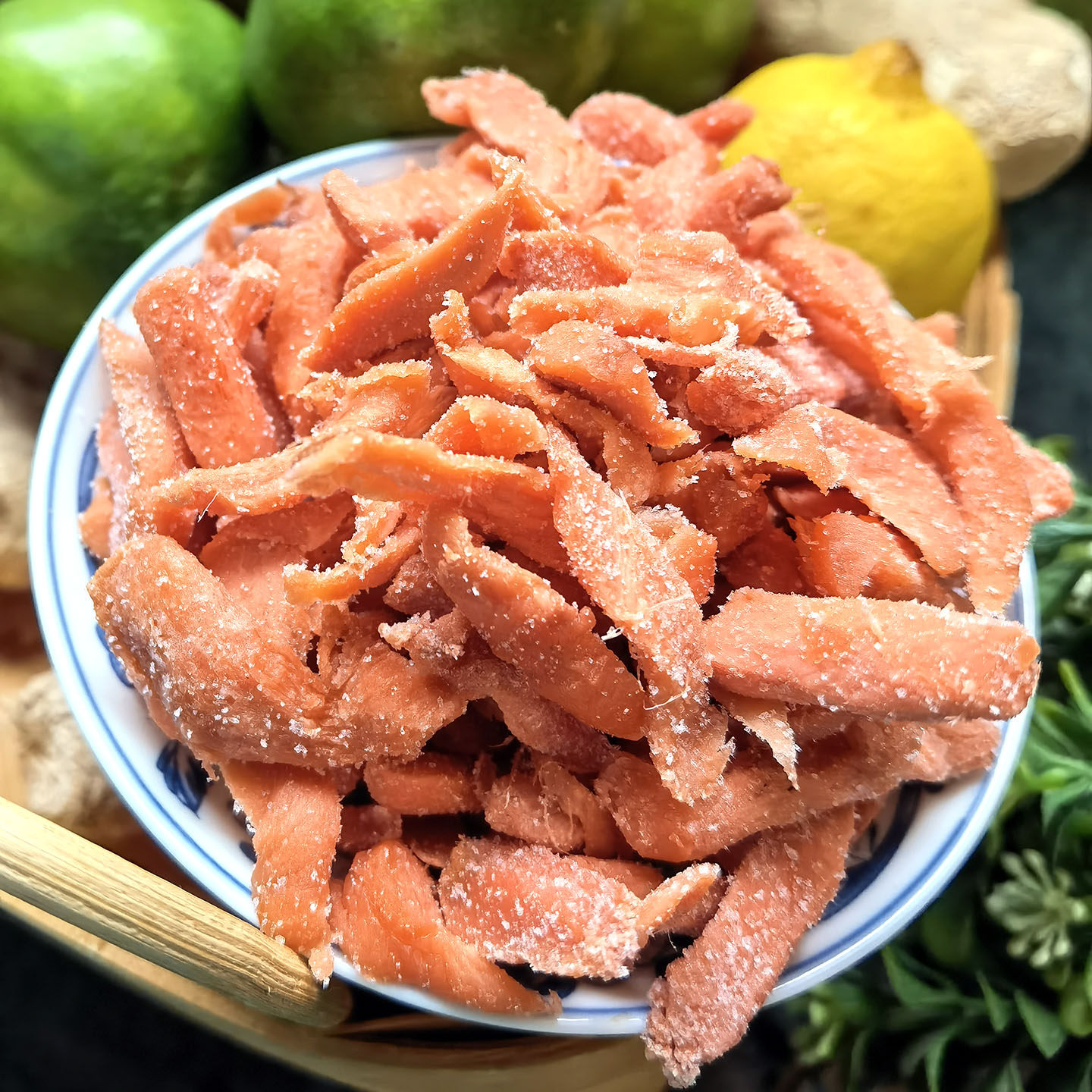 原味咸姜金梅姜条即食泡水盐姜腌制生姜片甘梅姜干广东红姜丝零食