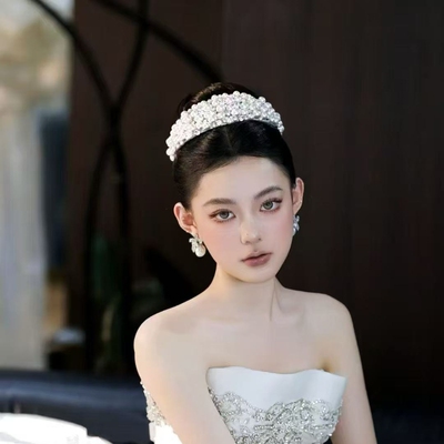 ETE珍珠皇冠头饰婚纱发箍