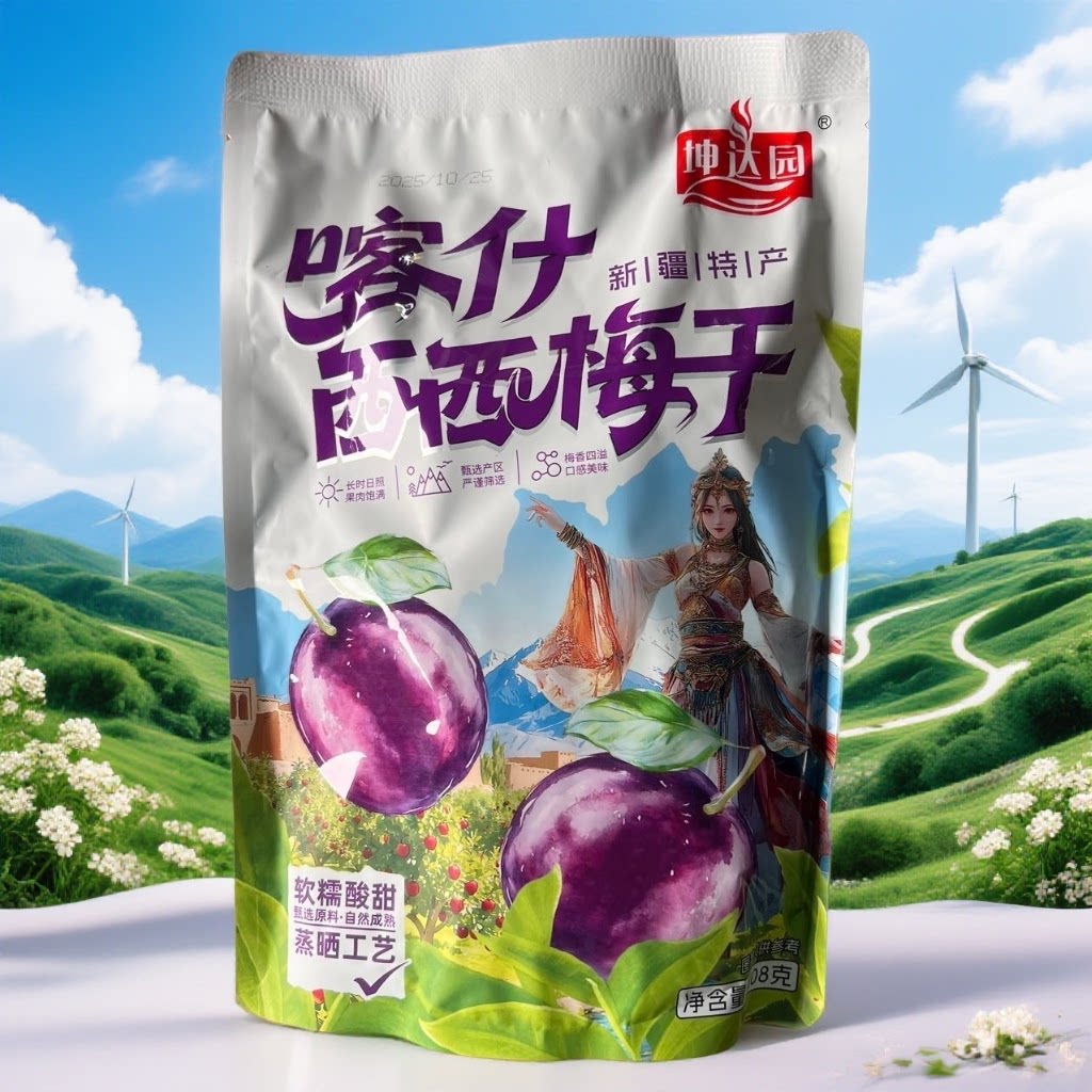坤达园喀什西梅干 新疆特产旅游伴手礼零食408克即食高铁同款包邮