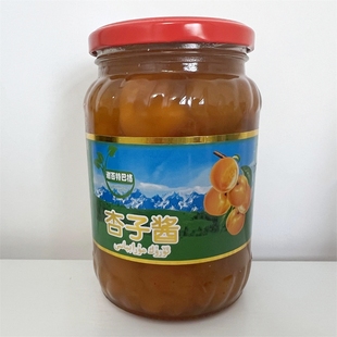 新疆伊犁特产美食果酱谢百特营养碎肉佐餐杏子酱果泥800g瓶装包邮