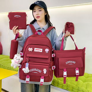新款 书包女大容量小学生三四五六年级背包初中生校园轻便双肩包男