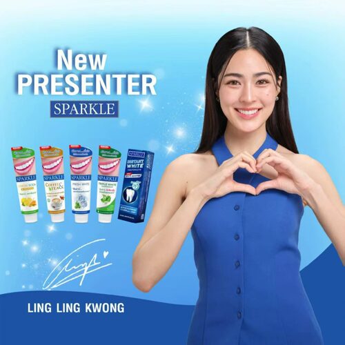 邝玲玲00k同款 泰国SPARKLE天然蜂胶牙膏去黄薄荷清凉洁祛渍清垢