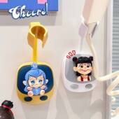 卡通花洒支架可调节万向喷头免打孔儿童浴室淋浴莲蓬头挂座粘贴式