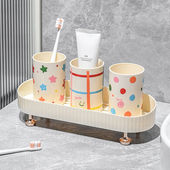 多巴胺漱口杯情侣牙刷杯儿童洗漱杯子牙刷收纳盒家用可爱牙具杯子