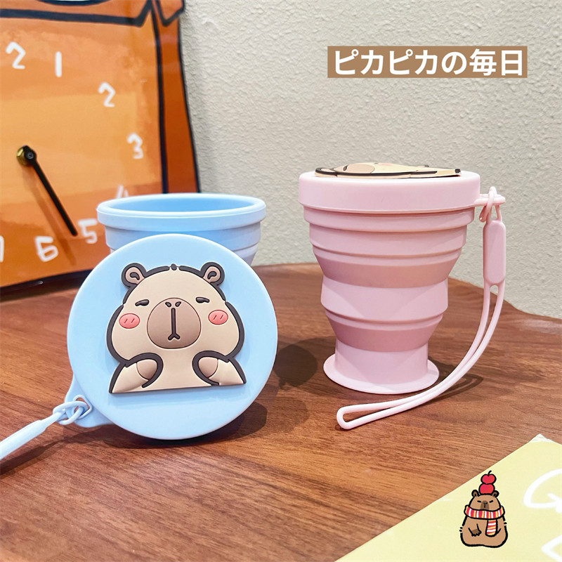 折叠水杯便携式硅胶杯户外露营食品级耐高温旅行卡通漱口杯高颜值,户外/登山/野营/旅行用品,水杯,淘宝优惠券,粉丝福利购,淘宝优惠卷