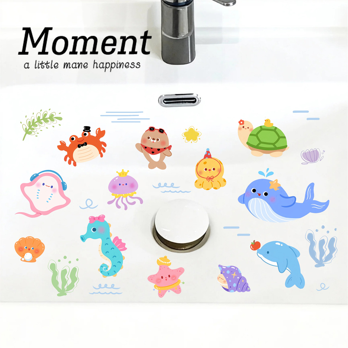 卫生间厕所洗手台瓷砖贴纸防水装饰卡通贴纸遮丑浴室墙贴儿童贴画,家居饰品,瓷砖贴,淘宝优惠券,粉丝福利购,淘宝优惠卷
