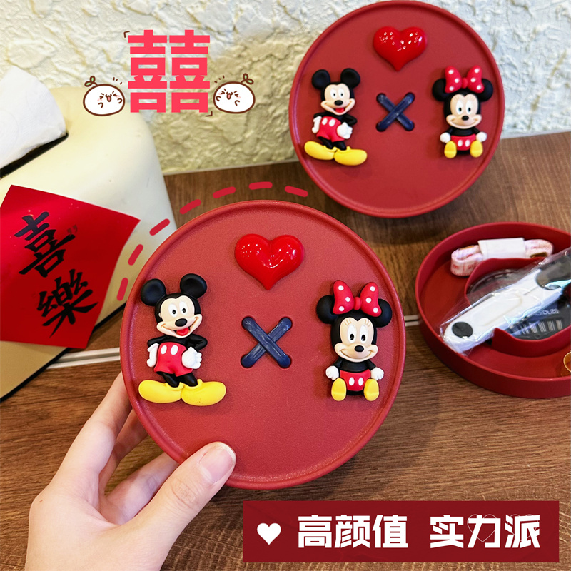针线盒嫁妆陪嫁用品全套家用婚庆红色针线包收纳盒女方喜庆实用