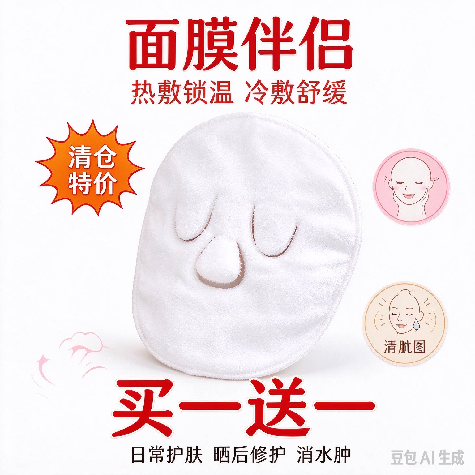 敷脸面罩 热敷冷敷面罩睡眠敷脸巾++热敷毛巾 面罩敷脸巾护肤面罩