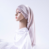 真丝居家包头长发袋防摩擦月子帽木耳款 美容帽亲肤透气睡帽