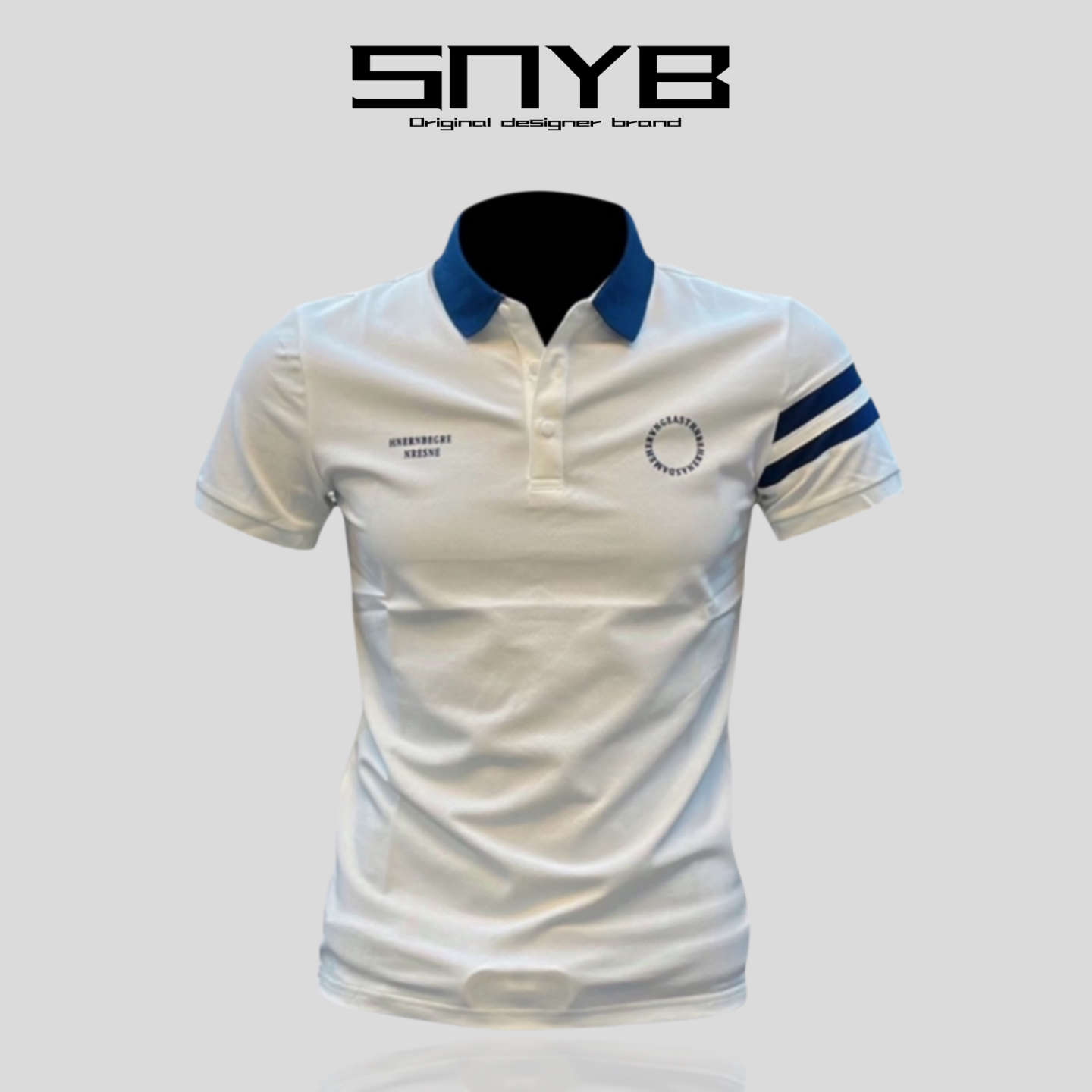 SNYB轻奢男装专柜~2026夏季polo衫短袖修身网红短款防晒印花薄款