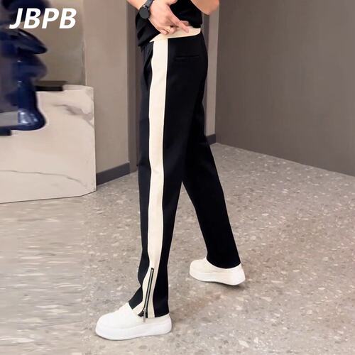 JBPB品牌专柜2026新款轻奢男装大码裤子潮牌百搭宽松直筒休闲裤