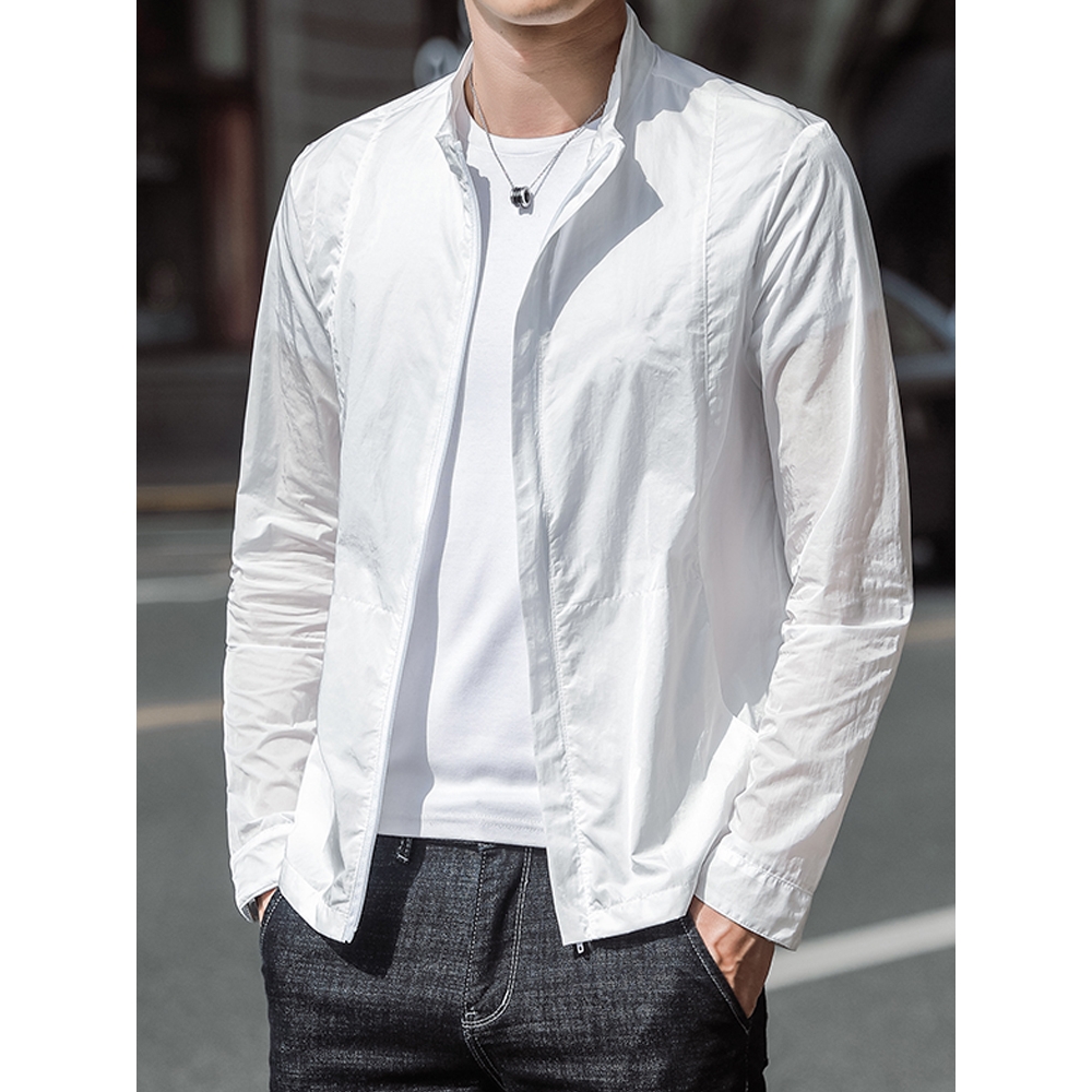防晒衣男士夏季薄款冰丝夹克外套户外钓鱼轻薄透气潮牌防晒服男款