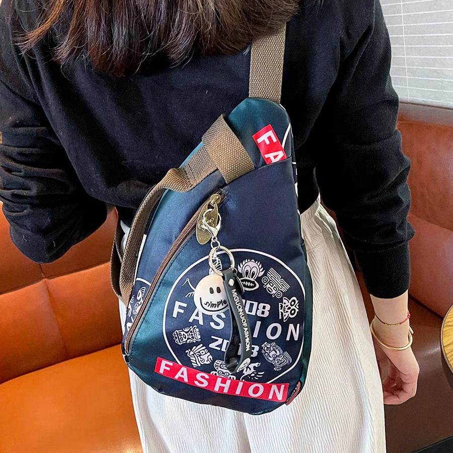法国MlcanI Kans运动斜挎胸包女士包包2025新款潮牌小众印花单肩