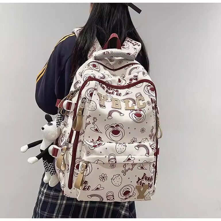 法国DUDK设计感大容量双肩包女可爱减负学生书包休闲旅行登山背包