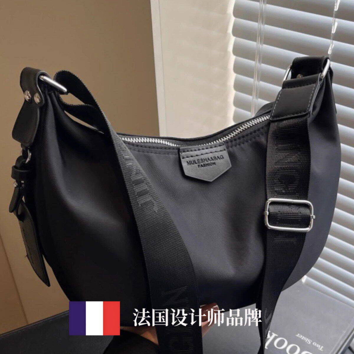 法国【设计师】GBP 帆布女包大容量上班通勤轻便尼龙饺子包斜跨包