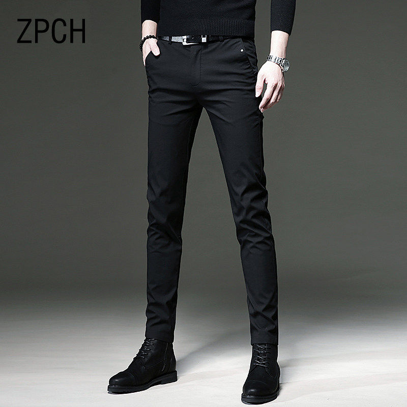 高端品牌男士裤子2026新款今年流行爆款修身小脚商务休闲裤秋西裤